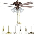 thumbnail image 1 of Cheers.US 2Pcs/Set Ceiling Fan Pull Chain Ornaments Extension Chains with Decorative Light Bulb and Fan Cord Bronze Fan Pull Chain Set For Ceiling Light Lamp Fan Chain, 1 of 7