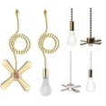 thumbnail image 1 of Cheers.US 2Pcs/Set Ceiling Fan Pull Chain, Retro Fan Pulls Set with Connector, Beaded Ball Fan Pull Chain for quick resolution of ceiling fan, 1 of 7
