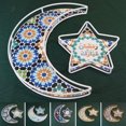 thumbnail image 1 of Cheers US 2Pcs/Set Moon Star Dinner Plate Tray Fruit Plate Ramadan Decoration,Eid Mubarak Moon Star Serving Tray Tableware Dessert Food Storage Container Ramadan Muslim Islamic Party Supply, 1 of 2