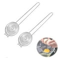 thumbnail image 1 of Cheers.US 2Pcs/Set Stainless Steel Egg Separator, Filter Egg Whites and Yolks Strainer Divider, Long Handle Kitchen Utility Gadget Cooking Baking Tools - Yolk Remover/Extractor, 1 of 6
