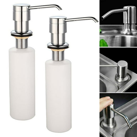 Cheers.US 2Pcs Soap Dispenser for Kitchen Sink, Soap Dispenser, Filled with Liquild Soap Pump from Top, Sink Soap Dispenser