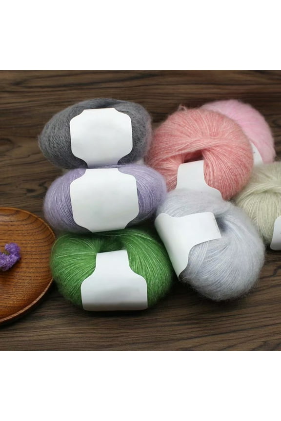 2Pcs Soft Mohair Knitting Angora Wool Yarn for DIY Knitting