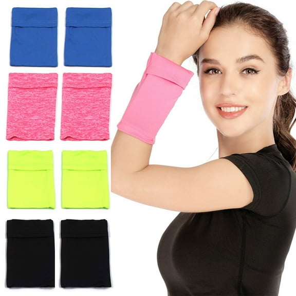 Cheers.US 2Pcs Wrist Phone Pouch Wrist Wallet Unisex Large - Wrist Locker - Phone Wrist Storage Band - for Travel, Running, Festivals, Hiking