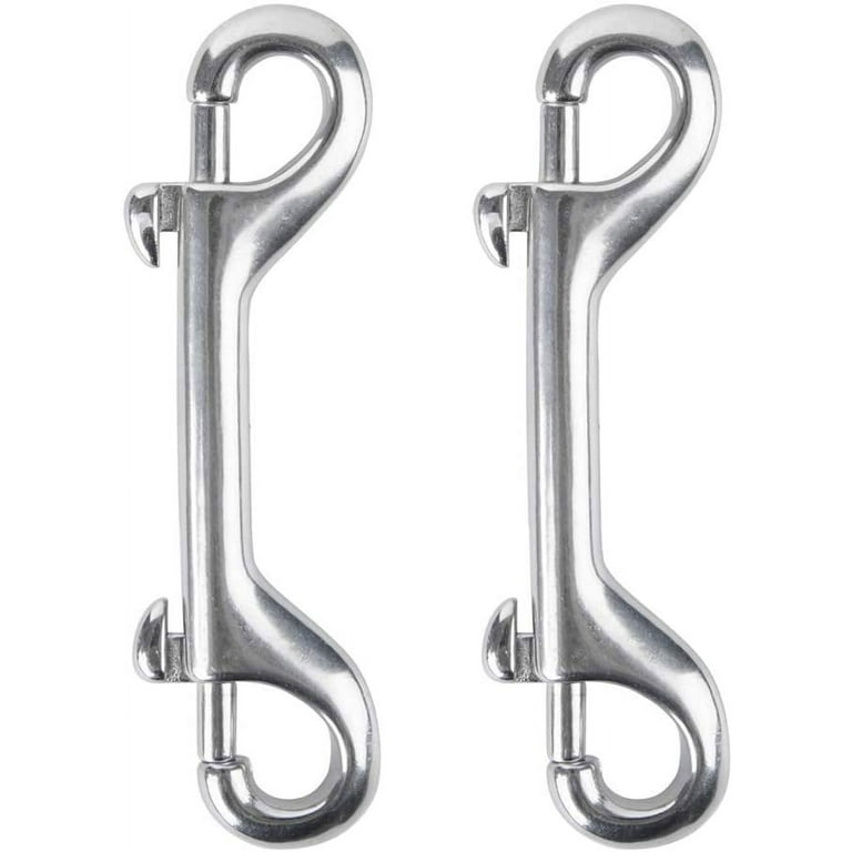 Cheers.US 316 Stainless Steel Double Ended Bolt Snap Hook Marine Grade  Double End Diving Clips Heavy Duty Trigger Chain Clip Key Holder for Pet  Feed Bucket Hammock Horse Tack 