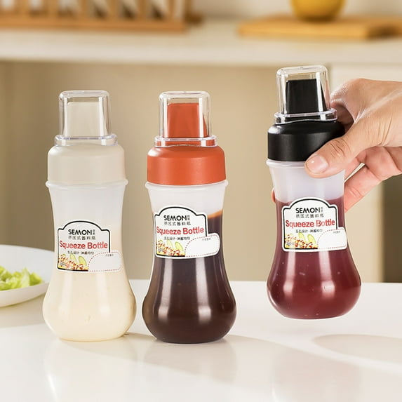 Cheers.US 350ml Plastic Squeeze Condiment Bottles Squirt Condiment Bottles with Red Tip Cap - Perfect for Ketchup, BBQ, Sauces, Syrup, Condiments, Dressings, Arts and Crafts