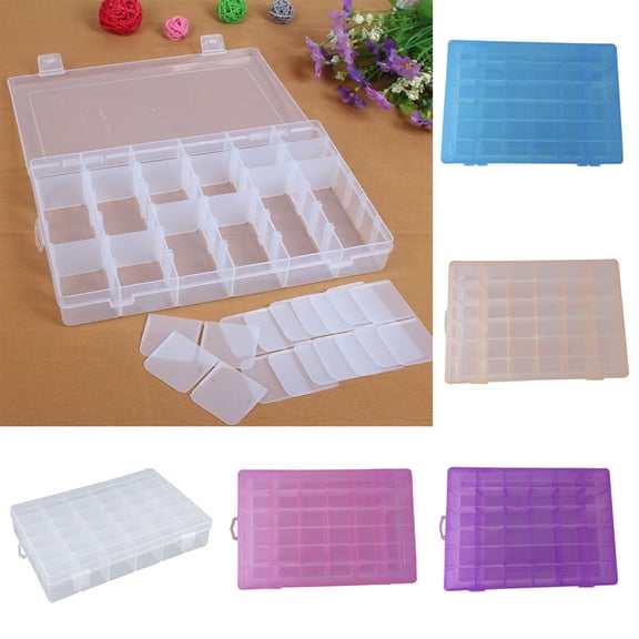 Cheers.US 36 Grid Plastic Storage Box Jewelry Earring Bead Screw Holder Case Organizer Container