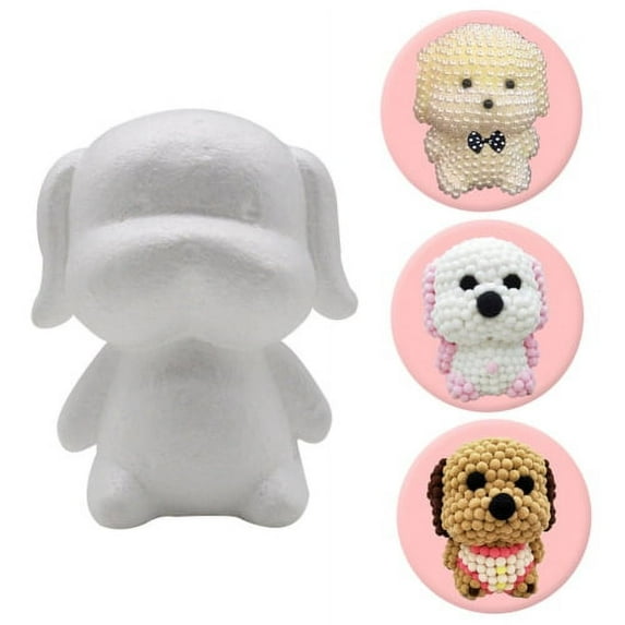 Cheers US 3Pcs Foam Dog Rabbit Modeling Craft Foam Polystyrene Foam for DIY Craft Modeling Foam Arranging Wedding Decorations