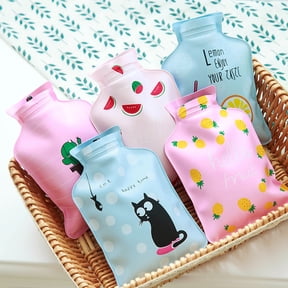 Cheers.US 3Pcs Mini Hot Water Bottle Bag/Hand Warmer, Light and Handy, Small Heat Up and Refreezable Cold Pack, Korea Style Cute Therapy Heating Pad Warming Pain Relief