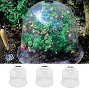 Cheers.US 3Pcs Reusable Plastic Mini Greenhouse, Plant Covers Dome Cloche Frost Guard Freeze Protection for Plants Outdoors, Garden Tools, Garden Accessories