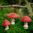 thumbnail image 1 of Cheers US 3Pcs/Set Mushroom for Garden, Glow in The Dark Fairy Garden Decor Accessories, Micro Landscape, Mushroom Statue, 1 of 7