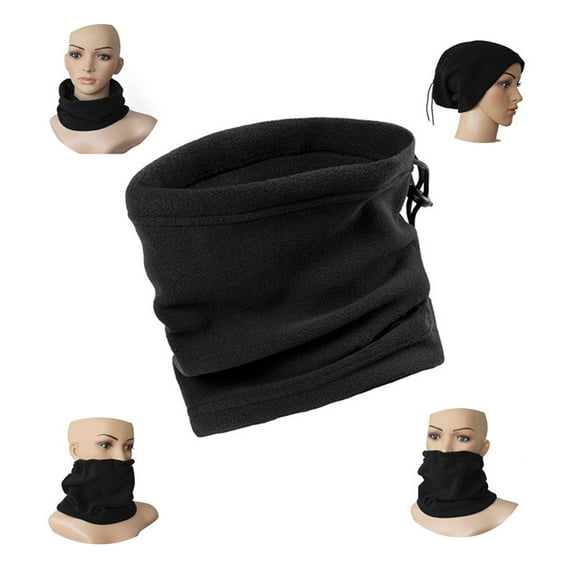 Cheers.US 3Pcs/Set Unisex Polar Fleece Neck Warmer Thermal Snood Scarf Hat Ski Wear Snowboarding