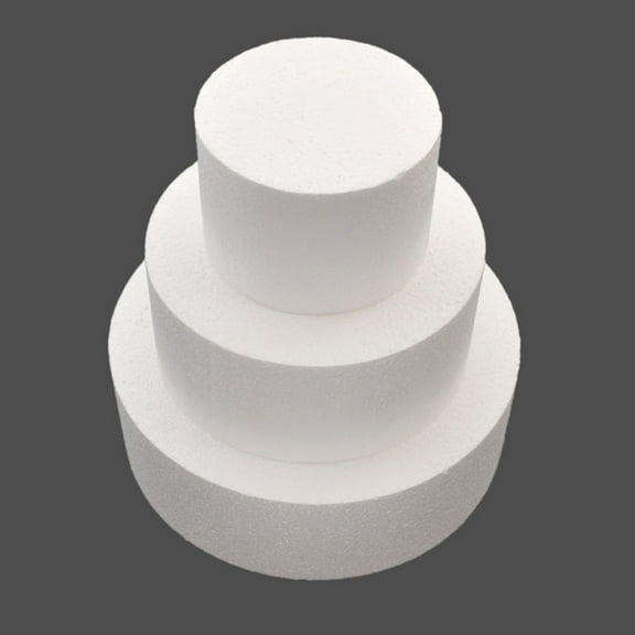 Cheers US 4/6/8inch Round Cake Foam Mould Practice Model Polystyrene Dummy