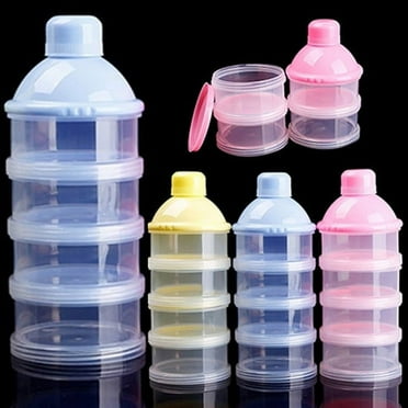 Cheers.US 4 Layers Infant Baby Milk Powder Feeding Dispenser Storage Case Container Travel