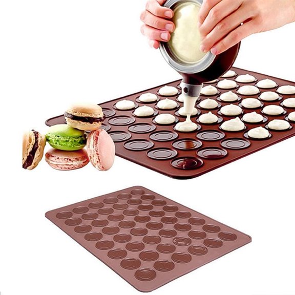 Cheers.US 48 Holes Macarons Silicone Mat Baking Mold Silicone Macaron Kit Pastry Baking Mat and Decorating Piping Pot