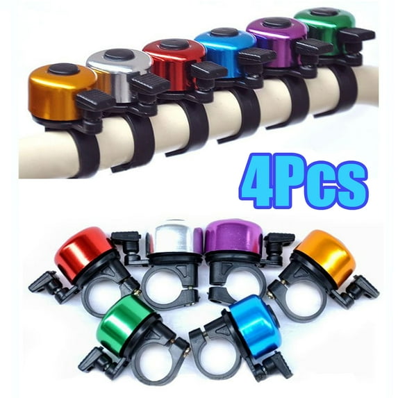 Cheers.US 4Pcs Bike Bells Loud Crisp Bicycle Bell Bike Ringer Bell Mini Clear Sound Aluminum Alloy Cycling Handlebar Horn Bicycle Ring Bell for Road Bike Cycling Outdoor