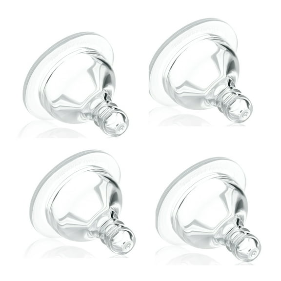 Cheers.US 4Pcs Bottle Nipples Slow Flow Nipple, for Newborns and Older, SkinSoft Silicone Nipples for Baby Bottles
