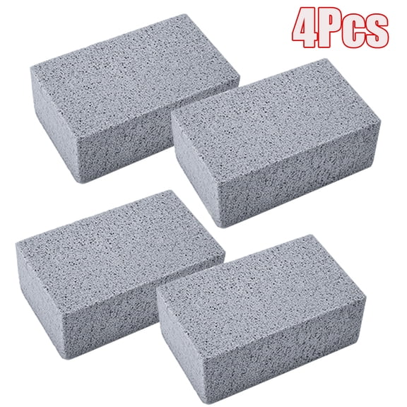 Cheers.US 4Pcs Grill Griddle Cleaning Brick Block, Ecological Grill Cleaning Brick, De-Scaling Cleaning Stone for Removing Stains BBQ Cleaning