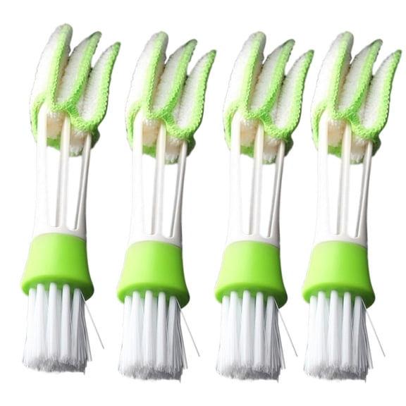 Cheers.US 4Pcs Multifunction Cleaning Brush for Car Air Vent - Microfiber Sleeves Blinds Cleaner Tools for Keyboard Window Leaves Blinds Shutter