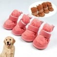 thumbnail image 1 of Cheers.US 4Pcs Pet Shoes Adjustable Breathable Cashmere Soft Warm Dog Paw Protector,Keep Warm, Soft, Anti‑slip for Puppy, Cat and Small Dogs, 1 of 13