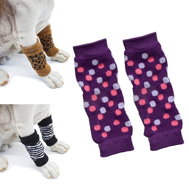 Cheers.US 4Pcs/Set Dog Leg Warmer Dog Joint Supports Leg Hock Protector