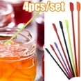 thumbnail image 1 of Cheers.US 4Pcs Silicone Makeup Spatula Last Drop Spatula Lotion Spatula Scraper Silicone Bottle Scraper Kitchen Stirring Spatula for Kitchen, Beauty, Jam and Nail Polish, 1 of 7