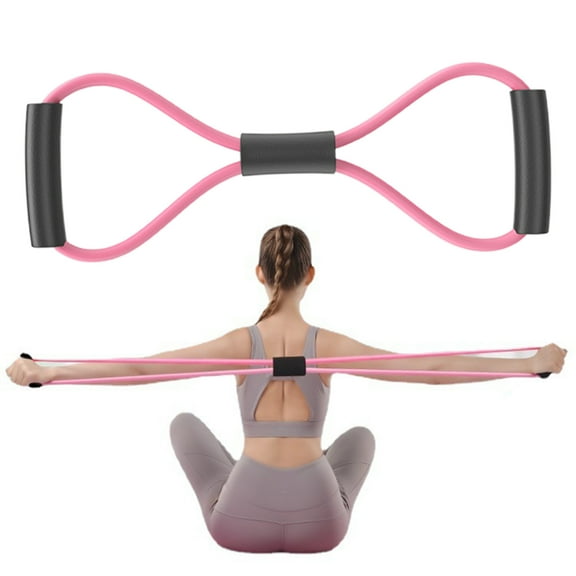 Cheers.US 4Pcs Yoga Exercise Band Ergonomic TPR Back Shoulder Neck Stretching Resistance Exercise Loop for Home Workout Fitness