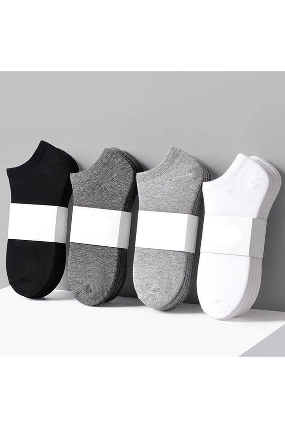 5 Pairs Soft Ankle Socks Sweat Absorbent Cotton Unisex Low Cut Sports Tab Socks for Ourdoor Activities