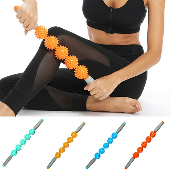 Cheers.US 5 Rotating Balls Restore Pressure Point Muscle Roller Massage Stick