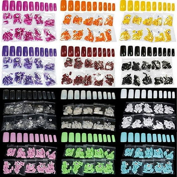 Cheers.US 500 Pcs Natural Acrylic False Fake Full Cover Artificial Nails Tips For Nail Art Decor