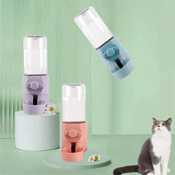 Cheers.US 500ml Pet Bowls Automatic Feeder Easy to Install Large Capacity Dog Food Cage Hanging Feeder Dish Lightweight, Wide Opening, Fresh Keeping for Cat, Dog, Birds and So On