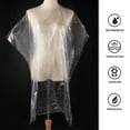 thumbnail image 1 of Cheers.US 50Pcs Transparent Disposable Salon Cape Waterproof Hair Dye Cutting Coloring Apron Shawl Barber Shampoo Cape, 1 of 7