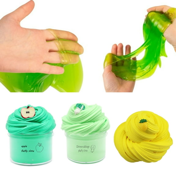 Cheers US 5Packs 70ML Slime Party Favors, Jumbo Slime Pack, Super Soft, Fluffy Slime, Stretchy & Non-Sticky Premade Slime, Kids Slime, Slime Kit for Girls Boys, Clear Slime.