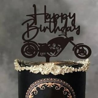 Cake Topper, Cake Decorations - Motorcycle Street Bike - Black - Large –  Rampant Cake & Party