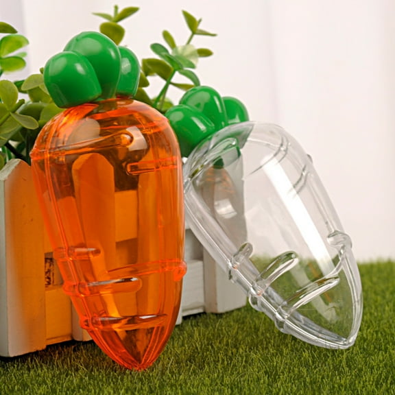 Cheers US 5Pcs Plastic Carrot Containers Carrot Shaped Candy Boxes Carrot Containers Easter Toys Egg Hunt Supplies for Easter Basket Fillers Party Favor Boxes for Easter, Wedding, Birthday