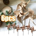 thumbnail image 1 of Cheers.US 6 Pcs Party Windmills Paper Wind Spinners Pinwheels for Kids Gifts Retro Spinner, Kids Kraft Paper Windmill Toys Birthday Party Decorative Props for Yard Garden, 1 of 7