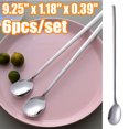 thumbnail image 1 of Cheers.US 6 Pcs/Set Bar Spoon Stainless Steel Mixing Spoon Spiral Pattern Long Handle Cocktail Spoon Pitcher Spoon for Layering, Blending, Stirring all Liquids-9.25", 1 of 7