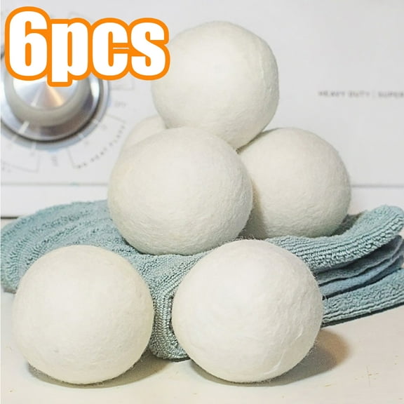 Cheers.US 6 Pcs Wool Dryer Balls - Natural Fabric Softener, Reusable, Reduces Clothing Wrinkles and Saves Drying Time. The Large Dryer Ball is a Better Alternative to Plastic Balls