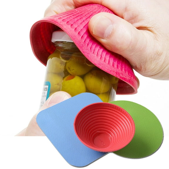 Cheers US 6Pcs Jar Opener Rubber Jar Gripper for Weak Hands - Bottle Opener for Arthritic Hands - Jar Opener Gripper Pad - Lid Opener Non Tear