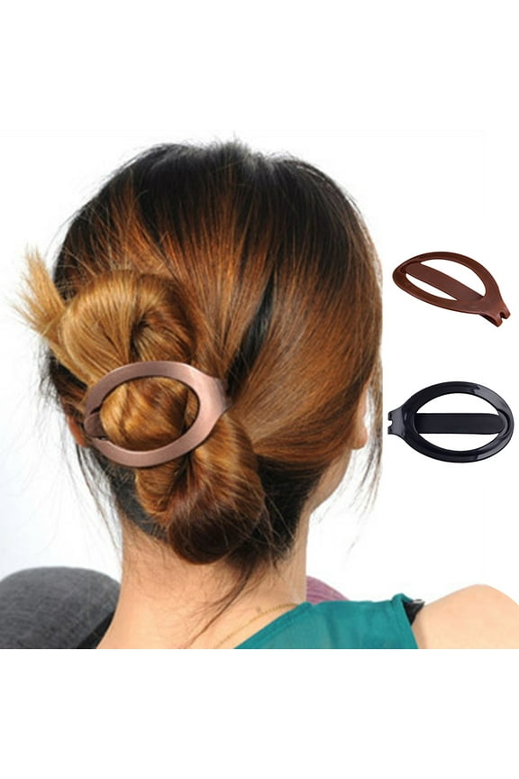 6Pcs Women Ladies Girls Fashion Soft Plastic Hair Updo Clip Bun Maker Barrette Styling Tool