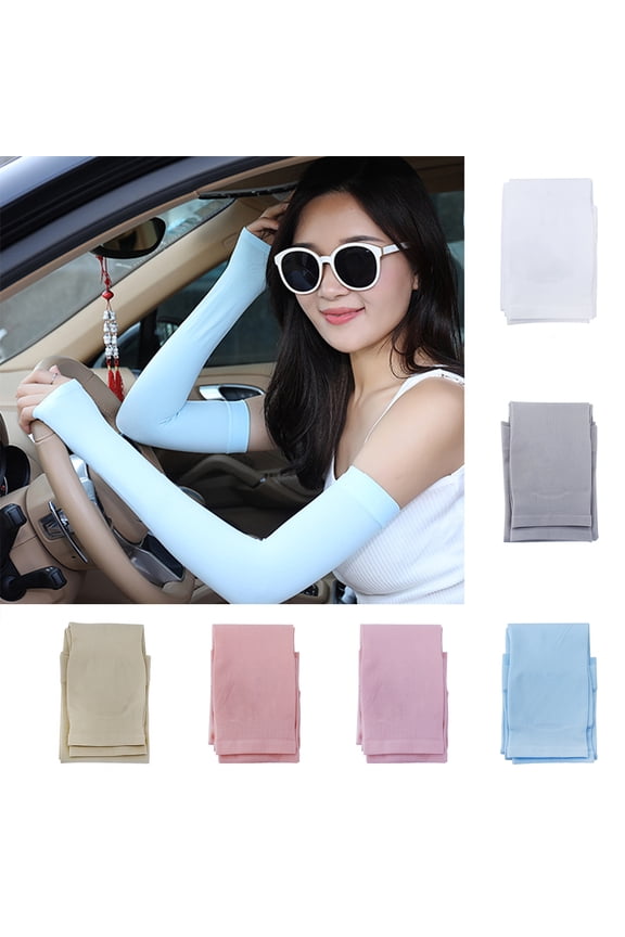 7 Pairs Compression Cooling UV Protection Sun Sleeves Long Arm Cover Warmers for Men Women, Outdoor Sports Running Golf Cycling Basketball Driving Fishing Sunblock