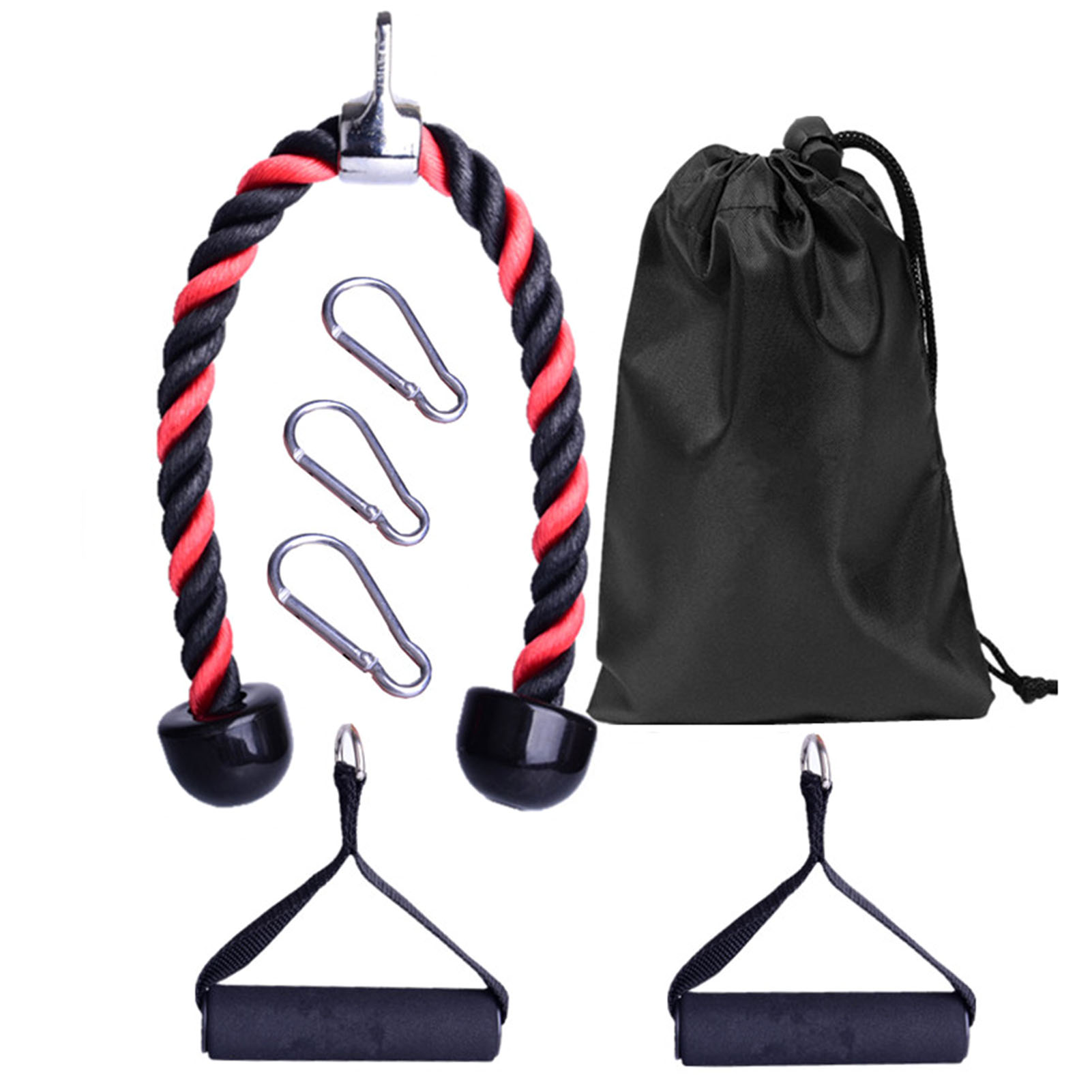 Cheers.US 7Pcs Colorful Arm Rope Tricep Rope Cable Attachment Exercise ...