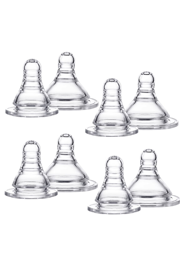 8Pcs Bottle Nipples Slow Flow Nipple for Newborns and Older,Silicone Nipples for Baby Bottles
