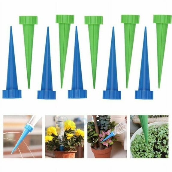 Cheers.US 8Pcs/Set Plant Waterer, Self Irrigation Watering Spikes System, Plant Watering Drip Devices for Outdoor Indoor Flower or Vegetables