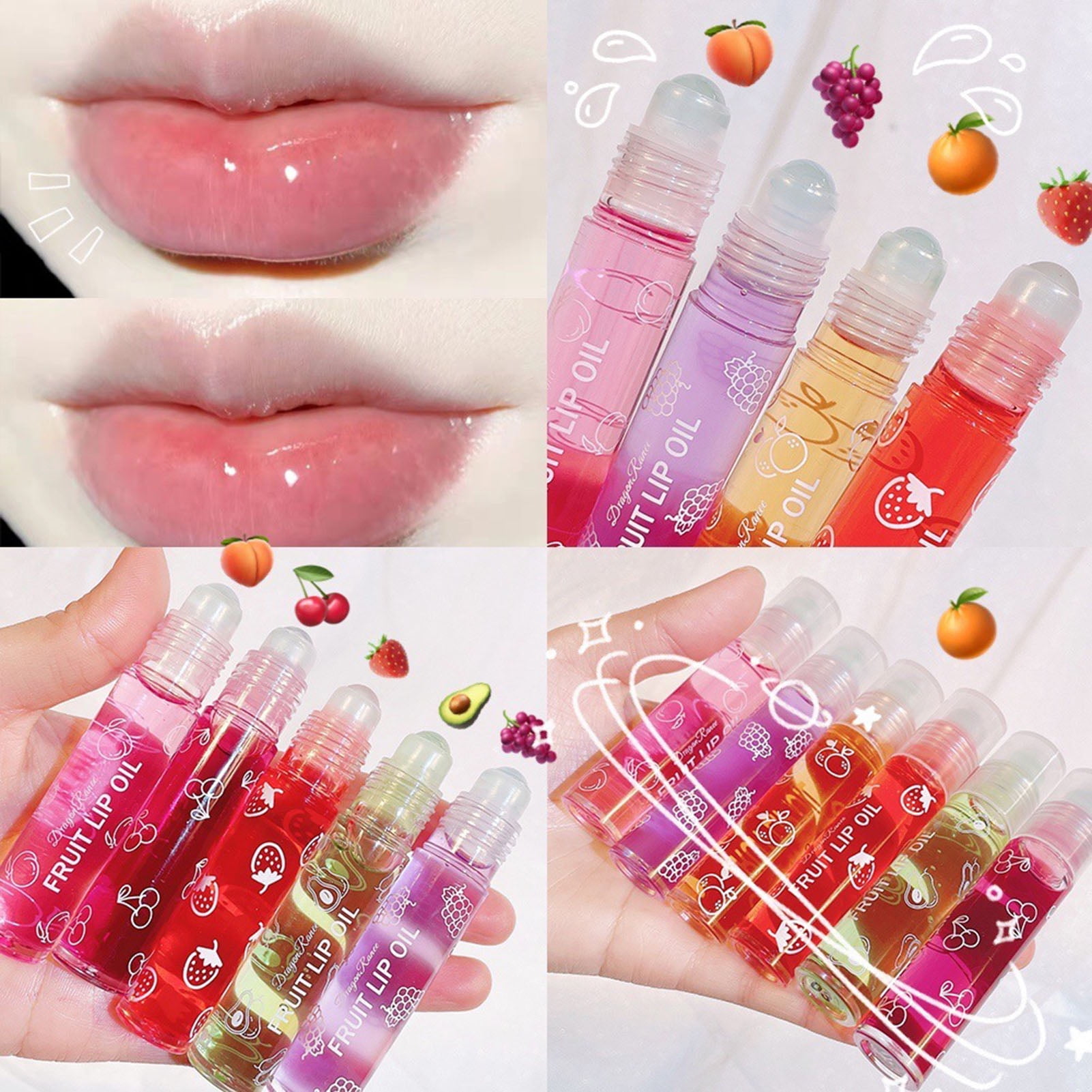 Cheers US 8ml FruitFlavored Lip Gloss, Fresh Lip Glaze Transparent