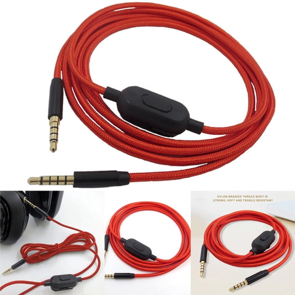 Cheers.US A10 A30 A40 Audio Cable Aux Cord Male to Male Headphone Wire Stereo Cable Professional Red Braided Gaming Headphone Cable