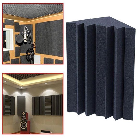 Cheers.US Acoustic Bass Trap Foam Burgundy Sound Insulation Ceiling For Corner Studio
