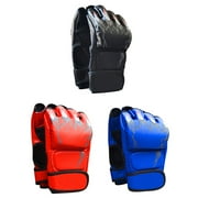 Cheers US Adult MMA Gloves Half Finger Boxing Fight Gloves MMA Mitts with Adjustable Wrist Band Gloves for Sanda Sparring Punching Bag Training