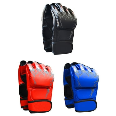 Cheers US Adult MMA Gloves Half Finger Boxing Fight Gloves MMA Mitts with Adjustable Wrist Band Gloves for Sanda Sparring Punching Bag Training