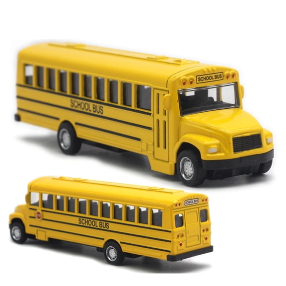 Cheers.US Alloy Pull Back School Bus Model Collection Vehicle Children Car Toy Decor Gift,Durable Material, Kids Gift, Pull Back Design
