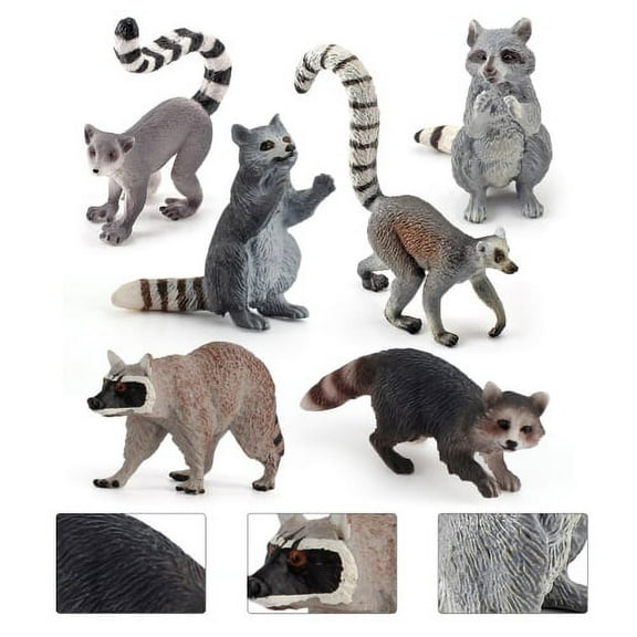 Cheers.US Animal Model Simulated Detailed Forest Animal Raccoon Model,Product is Strong, Durable and Lightweight,Vivid, Creative, Delicate for Kids